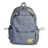 Mochila Sencilla Bordada con Letra, Estilo Relajado, Resistente al Desgaste, Mochila Ligera de Viaje para Estudiantes de Secundaria, Preparatoria y Universidad, Mochila para Mujer