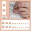 Parche para Uña del Pie 2025 Nuevo Verano Manicura Portátil Producto Terminado Parche Portátil para Uñas Puro Deseo Uña del Pie Incrustada con Diamantes