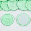 Etiqueta Actual de Sello de Cera Pequeño, Hoja Rosa, Pegatina de Sello de Cera, Pegatina para Sellar Sobres con Sello de Cera, Pequeño Tamaño Multicolor