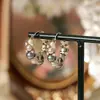 Pendientes de Perla Rosa Manta para Mujer, Pendientes con Diseño de Flor y Lazo Nicho, Accesorios para Orejas Versátiles de Lujo Ligero de Gama Alta