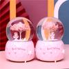 Decoración del hogar, regalo de San Valentín, pareja de ángeles creativos con bola de cristal de nieve ligera, regalo para estudiantes