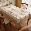 Mantel de PVC estilo americano, rectangular, impermeable, a prueba de aceite, lavable, tapete para mesa de centro, uso doméstico, lujo ligero, mantel de tacto de alta gama