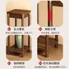 Estante de Flores Estilo Chino para Sala de Estar, Estante de Almacenamiento de Pie, Estante de Flores de Madera Maciza Carbonizada, Maceta para Plantas Verdes, Estante de Exhibición para Acuario de Piedra