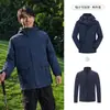 Ropa de negocios informal urbana de alta gama para mujer, chaqueta tres en uno, traje Parker impermeable engrosado de otoño e invierno para hombre, desmontable