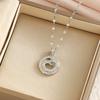 Collar de lujo con luz de serpiente redonda de estilo coreano popular de Tiktok, cadena de clavícula sencilla y a la moda para todo tipo de ocasiones, para mujer, sin decoloración, venta al por mayor de fábrica