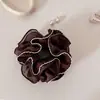 Goma para el pelo de encaje con lunares negros estilo perezoso para mujer, goma de pelo de alta gama para recoger el pelo, accesorio para moño extragrande