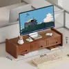 Elevador de escritorio de computadora con cajones para almacenamiento de oficina, soporte de monitor de escritorio y base elevada