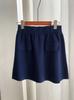 Pantalones con Falsa Solapa de Estilo Coreano Falda Tejida con Empalme Falda Corta para Mujer 2025 Otoño e Invierno Nuevo Falda de Cintura Alta Ajustada a la Cadera 1247
