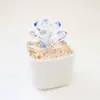 Zibo vidriado de colores adornos pequeños hechos a mano hoja de loto brotes de loto hongo rocío de lluvia maceta manualidades decorativas de escritorio