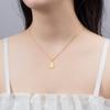 Colar de Pingente de Jade Hetian Natural Minsheng Vintage Banhado a Ouro para Mulheres Pingente Simples Personalizado Corrente Fina para Clavícula