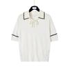 Tb Polo de Mujer Nuevo Verano 25 Años Bordado en Toalla Estilo Preppy Casual Versátil Manga Corta