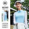 2025 Roupa de Golfe Feminina Manga Longa de Seda Gelada Polo Primavera e Verão Camisa de Tênis Feminina Roupa de Conjunto com Saia