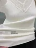 Design de Renda Pura Luxo de Alta Qualidade com Emenda, Tricotado, Manga Curta, Verão 2025, Elegante Decote V, Camisa Feminina, Top