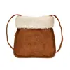 Bolsa Infantil Otoño e Invierno Nueva Serie Maillard Pelo de Cordero Bordada Gato Bolso Cruzado Niñas Padres e Hijos Bolsa para Teléfono Móvil Venta al por Mayor