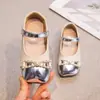 Zapatos de piel para niña, estilo coreano, zapatos de princesa con adornos de perlas, nueva colección otoño 2024, modernos y elegantes para niñas mayores, zapatos Mary Jane de punta baja