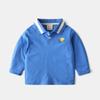 Camiseta de Manga Larga para Niños Primavera 2022 Ropa para Niños Polo de Solapa para Niños Estilo Coreano Ropa para Niños Tops Bordados para Bebé al por Mayor