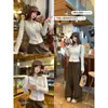 Cárdigan de punto para mujer de otoño con cuello vuelto, adecuado para usar como capa exterior o como capa interior, nuevo top de alta gama con cuello POLO de invierno 2026