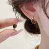 Pendientes Retro Ojo de Tigre Maillard Forma de C Nicho Moda de Alta Gama Diseño Único Pendientes Pendientes de Otoño e Invierno