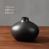 Jarrón Pequeño Negro Retro Zen Adornos Sala de Estar China Escritorio Cerámica Hidropónico Arreglo Floral Ramo de Flores Secas Decoración
