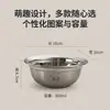 Acero Inoxidable 316L Tazón Infantil Doble Capa Engrosado Doble Asa Tazón para Sopa Tazón para Comida Complementaria de Bebé Anticaídas Antiescaldado Tazón para Comer Cuchara