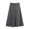 ZA Comercio Exterior 2025 Primavera Nuevo Estilo Europeo y Americano Moda Femenina Elegante Casual Suave Top Conjunto de Vestido Midi
