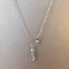 Collar de Mariposa Gota de Agua Helada para Mujer, Elegante y Lujoso, Diseño Único, Regalo para Mejores Amigas y Compañeras de Clase, Cadena para Clavícula