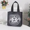 Bolsa de Tote Negra de Halloween en Stock, Bolsa de Compras de Calabaza para Dulces, Bolsa de Regalo No Tejida, Bolsa de Regalo de Navidad