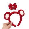 Linda Banda para el Cabello de Felpa con Lazo para Niñas, Pinza para el Cabello para Niños, Adorno para la Cabeza Antideslizante, Hebilla para el Cabello de Bebé, Diadema que Presiona el Cabello