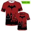 Fornecimento Transfronteiriço Estilo Dark Morcego Impressão Digital 3D Nova Camiseta Adulta de Manga Curta com Impressão Colorida 3D de Verão de Secagem Rápida