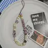 Diseño Original Ins Lodo de Taro Pop Color Cálido Suave Cadena para Colgar Teléfono Móvil DIY Hecha a Mano con Cuentas Cadena para Colgar Cámara CCD