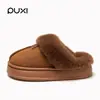 Puxi Xingyue Otoño e Invierno Nuevo Par de Botas de Nieve para Exteriores de Pareja Bolso de Mujer Tacón Botas Cálidas de Suela Gruesa Forradas de Felpa Zapatos de Algodón