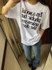 2025 Camiseta de Algodón de Manga Corta para Mujer Combinable Estampada de Media Manga Ropa de Lujo Discreta Este Verano