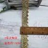 Borda Ondulada Flor Dente de Cachorro Glitter Multicor Lado Único Linha Dourada e Prateada Renda Tecida à Máquina Acessórios de Renda DIY Venda Direta