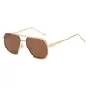 Nuevas Gafas de Sol Metálicas Poligonales de Doble Puente de Moda para Hombres y Mujeres, Gafas de Sol para Conducir Uv400