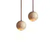 Luminária pendente de cabeceira de quarto vintage em estilo retrô wabi-sabi, travertino amarelo, adequada para pousadas, hotéis e restaurantes, da fábrica de iluminação Zhongshan