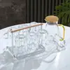 Estante para tazas estilo chino, estante de almacenamiento para tazas, estante colgante para tazas de vidrio, estante para tazas de té boca abajo, estante para vasos de agua de sala de estar