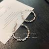 Brinco de Prata Quebrada Europeu e Americano Círculo Brincos Femininos Verão Exagerado Brincos de Alta Qualidade Luz Design de Nicho de Luxo Elegante Brincos de Fivela de Orelha