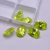 Pedra preciosa verde-maçã em formato de ovo oval Pedra solta Anel Pingente Acessórios DIY Pedra para cravação em joias