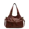 Bolso de Hombro Grande de Gran Capacidad Retro Europeo y Americano Transfronterizo 2026 Nuevo Estilo Bolso Cruzado Patchwork Bolso de Mujer Bolso Tote Simple de Cuero Suave