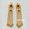 Brincos Mongóis, Decorações de Estilo Étnico, Franjas com Corrente Longa, Brincos Dourados, Trajes de Noiva Mongóis, Acessórios para Cabeça, Acessórios, Novo