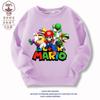 Sudaderas para niños Primavera y Otoño 2024 Ropa Nueva Dibujos Animados Medio Abiertos Ropa para Niños Grandes Tops Aterciopelados Engrosados Otoño e Invierno para Niños