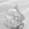 Copo de Vidro Transparente Martelado com Padrão de Noz Estilo Japonês, Espesso Resistente ao Calor, Acessório para Conjunto de Chá