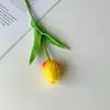 Fornecimento Transfronteiriço Genuíno Alta Qualidade Toque de Mão Hidratante PU Mini Tulipa Flores Artificiais Flores Artificiais Decoração de Casa Flores