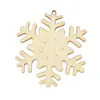 Nuevo Colgante de Navidad Creativo Hombre de Jengibre de Madera Papá Noel Astilla de Madera Decorativa Diy Pintado a Mano con Cuerda de Cáñamo