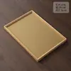 Bandeja de té de ratán macizo, bandeja de madera para hotel, bandeja rectangular de bambú para servir tazas de té estilo americano para el hogar, vintage