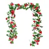 Venta Caliente Transfronteriza Arco de Enredadera de Rosas Artificiales Decoración Flor Artificial Enredadera Enredadera Hebilla para Conducto de Aire Acondicionado Enredadera Artificial