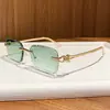 Kajia Nuevo Estilo Moda Transfronteriza Estilo Metálico Sin Montura Cuadrado Lente Floral Lujo Ligero Gafas de Sol Kajia Gafas de Sol de Moda