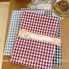 Tela de cuadros de algodón, tejido liso de hilo teñido de algodón puro, estilo fresco para camisas, ropa, faldas, tela para manualidades DIY, material de algodón