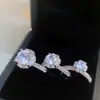 Anel de amor de engajamento criativo Versa ins Famoso da Internet popular micro-incrustado moda europeia e americana anel de diamante de quilate feminino