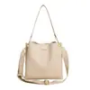 Bolsa de ombro da moda cor lisa 2026 nova bolsa transversal de ombro pequena estilo francês bolsa balde explosiva estilosa